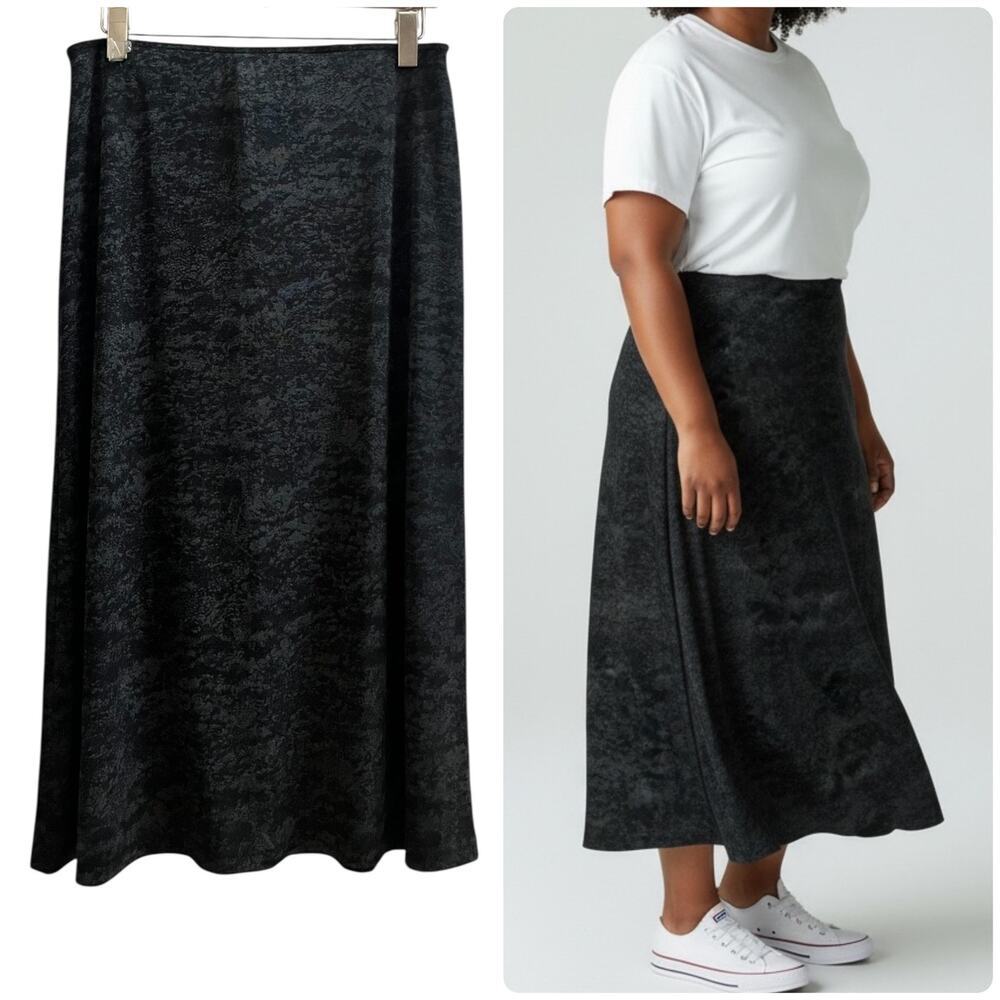 Vintage JKLA Midi Flowy Skirt Petite Size Large Modest